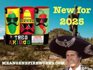 Tres Amigos 2025 Firework Fountains Vancouver WA - Mean Gene Fireworks