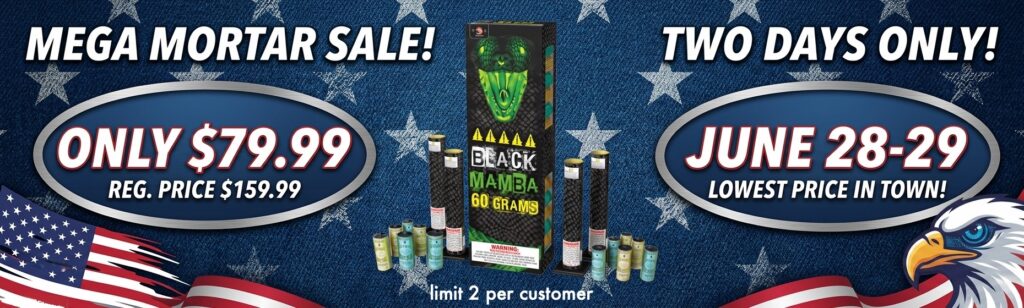 Grand Finale Special Buy 24 Pack Mortars Get a $60 Grand Finale Free Mega Mortar Fireworks Sale Vancouver WA - Mean Gene Fireworks